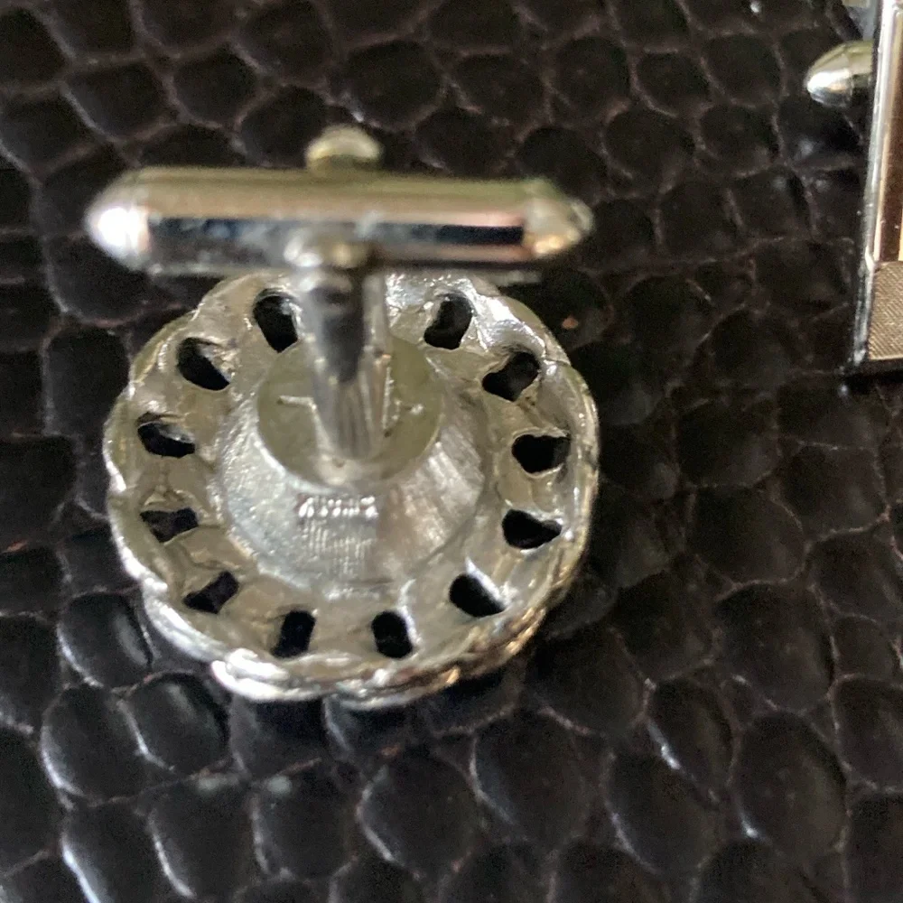 Vintage SWANK Crown Motif Cufflink Dress Set–Tie Bar & Collar Bar – Mid Century